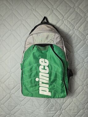 Prince Essentials Grey Green Tennis Pickleball Backpack